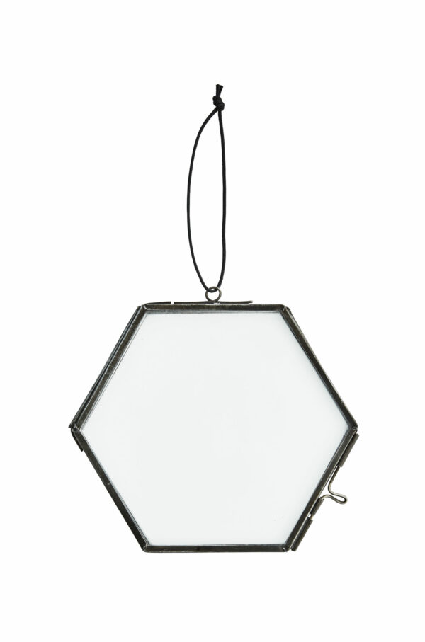 Cadre photo suspendu Hexagone