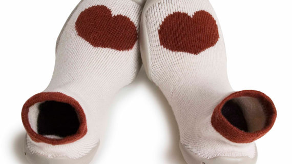 Chaussons Coeur En Chocolat cachemire et laine