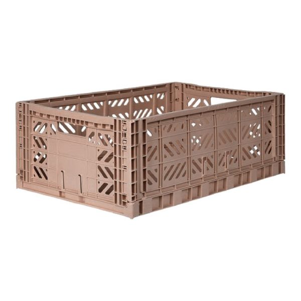 Caisse pliante Taupe - Grande
