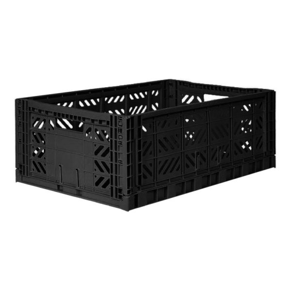 Caisse pliante Noir - Grande