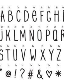 Accessoires pour Lightbox - 85 lettres manuscrites et symboles