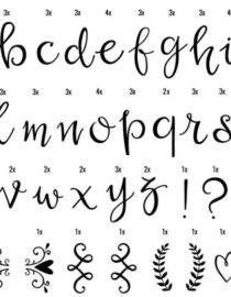 Accessoires pour Lightbox - 85 lettres scriptes et symboles