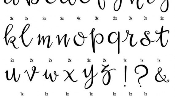 Accessoires pour Lightbox - 85 lettres scriptes et symboles