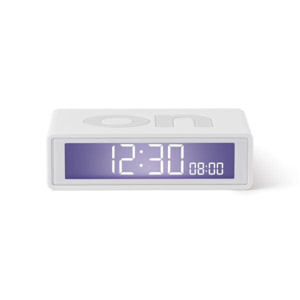 Réveil LCD réversible radio-contrôlé Flip+ Blanc