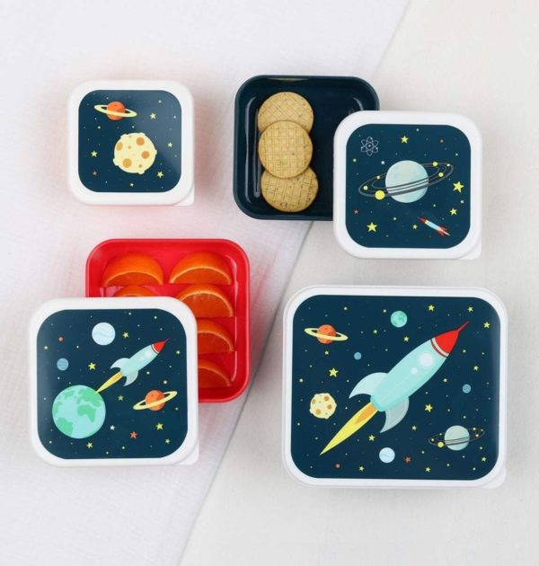 Set de 4 boîtes à goûter Espace – Image 2