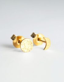 Boucles d'oreilles Asymétriques Lune