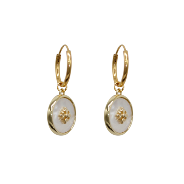Paire de boucles d'oreilles Flower