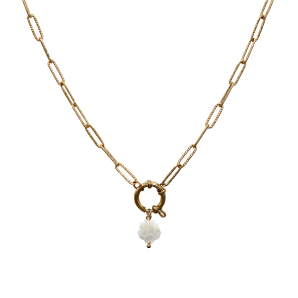 Collier déclaration avec fleur de vadrouille