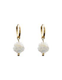 Paire de boucles d'oreilles Fleur en nacre