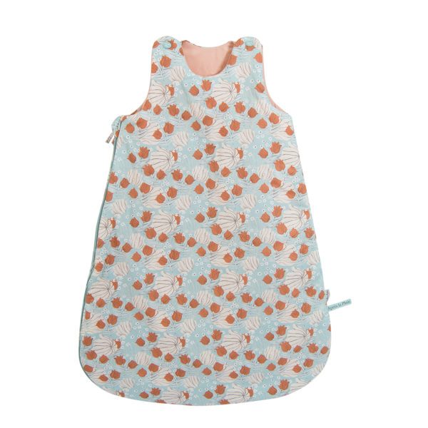 Gigoteuse fleurie bleue 70 cm Après la pluie