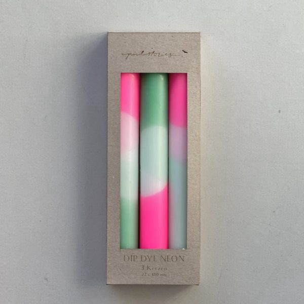 Lot de 3 Bougies Dip Dye Neon - Peppermint Clouds – Image 2