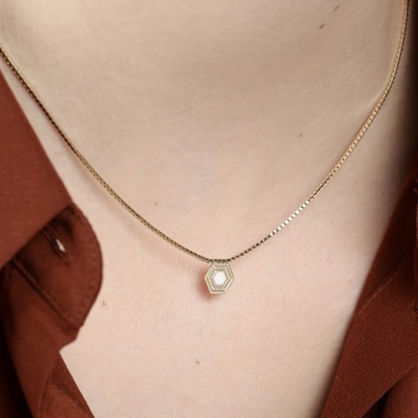 Collier FLAKES Blanc – Image 2