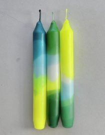 Lot de 3 Bougies Dip Dye Neon - Ocean Spirit