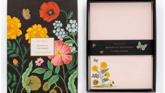 Set de 12 cartes + enveloppes - Botanical - 12,7x17,8cm