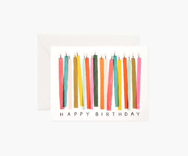 Carte double avec enveloppe - Bougies