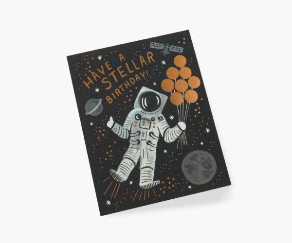 Carte double avec enveloppe - Stellar Birthday – Image 2