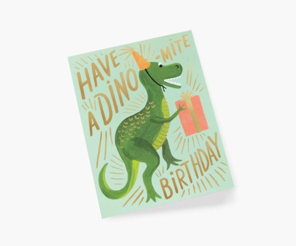 Carte double avec enveloppe - Dinomite Brithday – Image 2