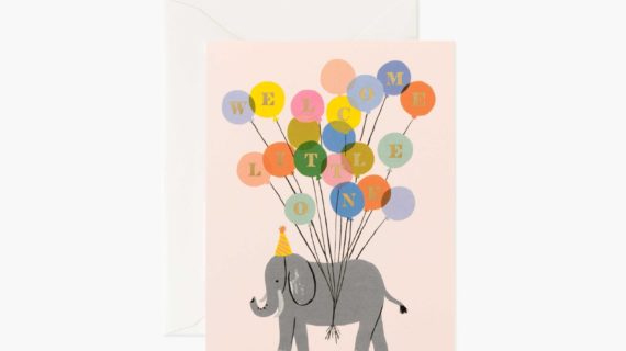 Carte double 10,5x14cm avec enveloppe - Welcome Elephant