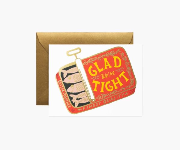 Carte double avec enveloppe - Glad we're tight