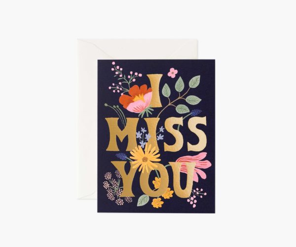 Carte double avec enveloppe - I Miss You Card