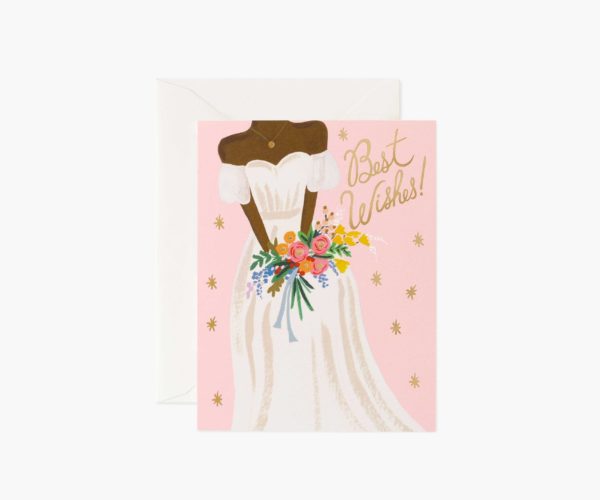 Carte double 10,5x14cm avec enveloppe - Beautiful Bride Rose Card