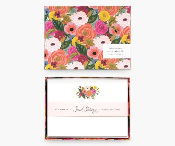 Set de 12 cartes + enveloppes - Juliet Rose - 12,7x17,8cm