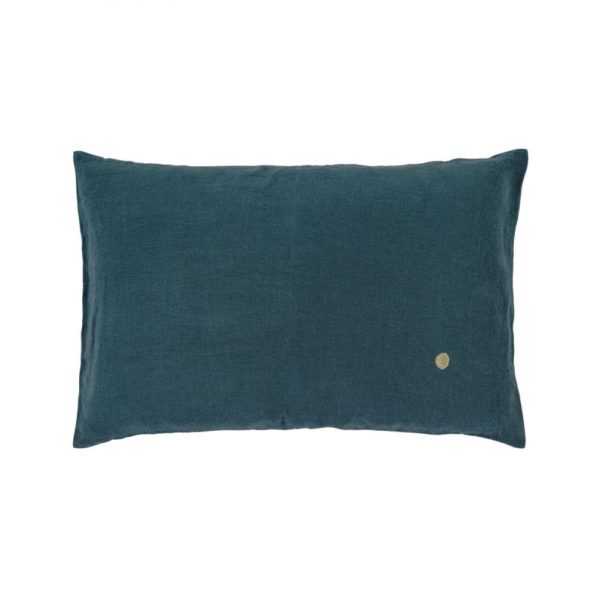 Coussin Mona Ardoise en chanvre bio 40x60cm