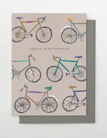 Carte double Joyeux anniversaire Vélo
