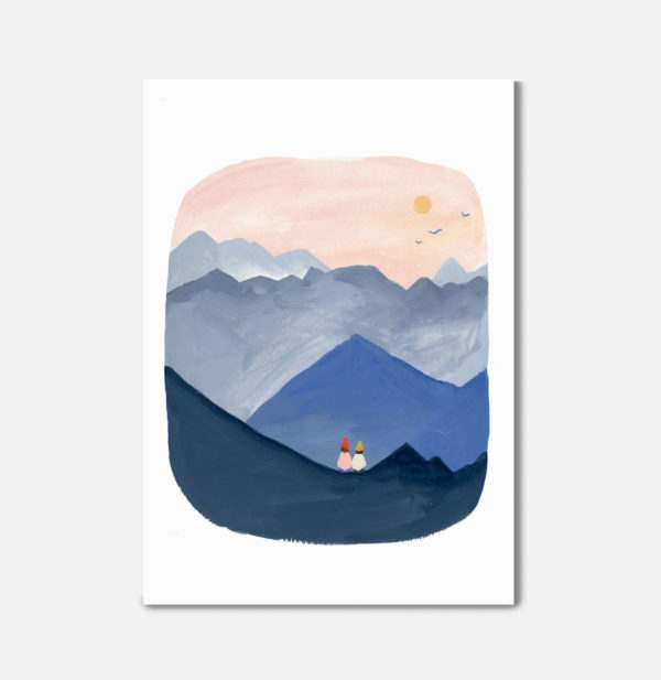 Carte double Montagnes et personnages