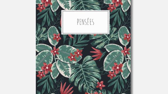 Petite carte doube Pensées