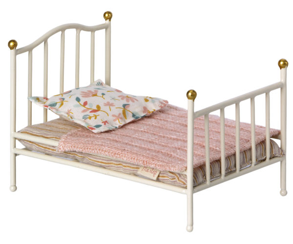 Les Miniatures - Petit Lit vintage - Blanc cassé