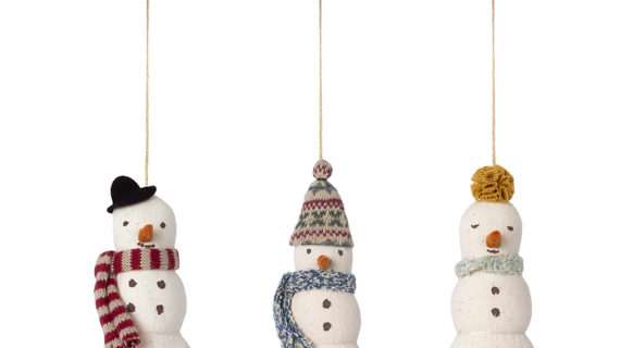 Bonhommes de neige à accrocher - Lot de 3