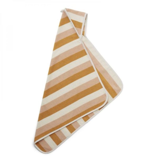 Serviette bébé à capuche Alba - Pêche / sable / jaune moelleux