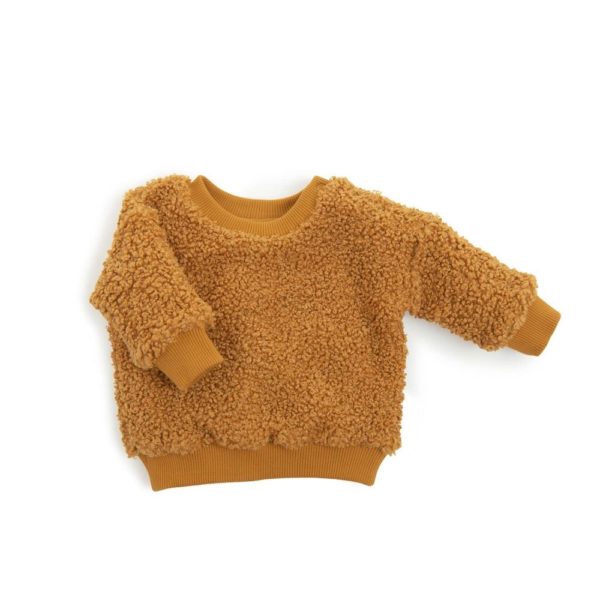 EDDIE Sweat-shirt en fourrure curry Pomme des bois