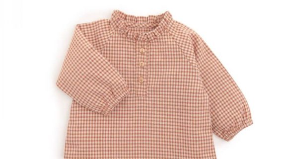 EVA Blouse toile vichy noisette Pomme des bois