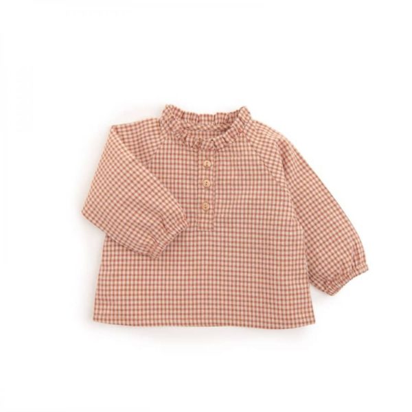 EVA Blouse toile vichy noisette Pomme des bois