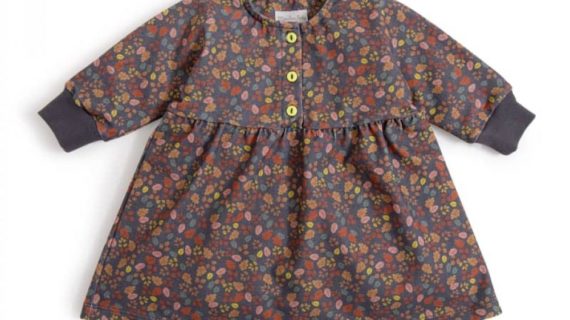 EMMA Robe jersey petites feuilles Pomme des bois