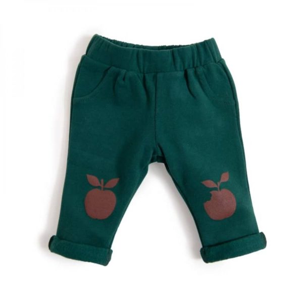 ERNEST Pantalon molleton vert forêt Pomme des bois