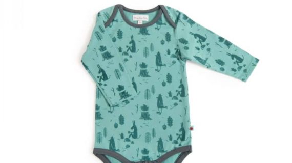 ERABLE Body jersey vert imprimé allover forêt Pomme des bois