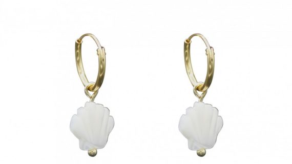 Paire de boucles d'oreilles coquillage nacre