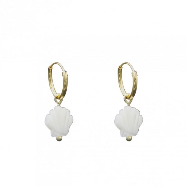 Paire de boucles d'oreilles coquillage nacre
