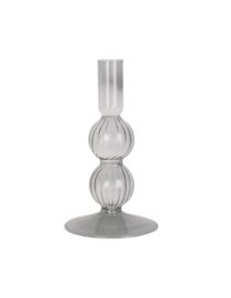 Bougeoir en verre boule, noir