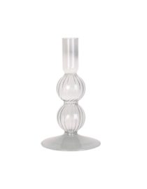 Bougeoir en verre boule, clair