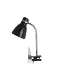 Lampe de table, clip, noir