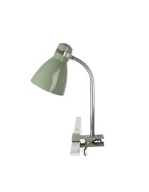 Lampe de table, clip, vert