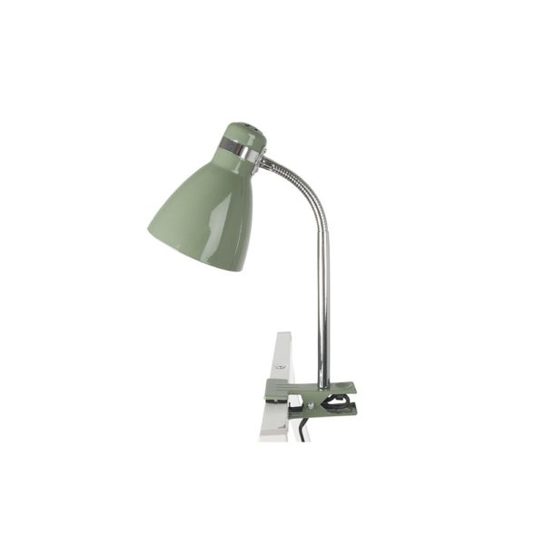 Lampe de table, clip, vert