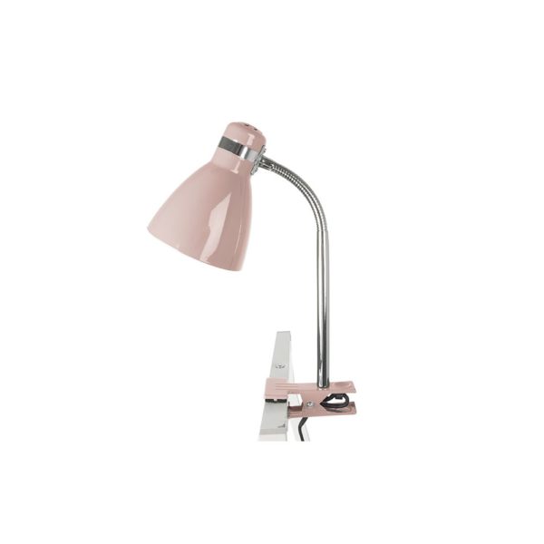 Lampe de table, clip, rose