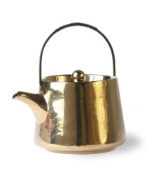 Céramiques audacieuses et basiques : théière or