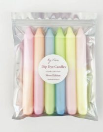 Lot de 6 Bougies Dip Dye Neon Edition