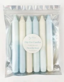 Lot de 6 Bougies Dip Dye : Day at the Beach